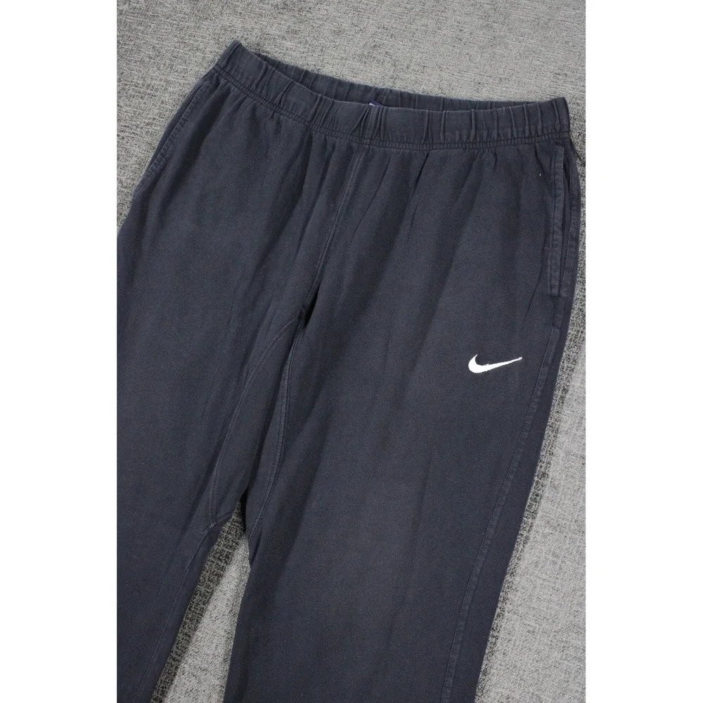 Nike Vintage Sweatpants Mens Large Navy Blue Embroidered Swoosh Cotton Joggers